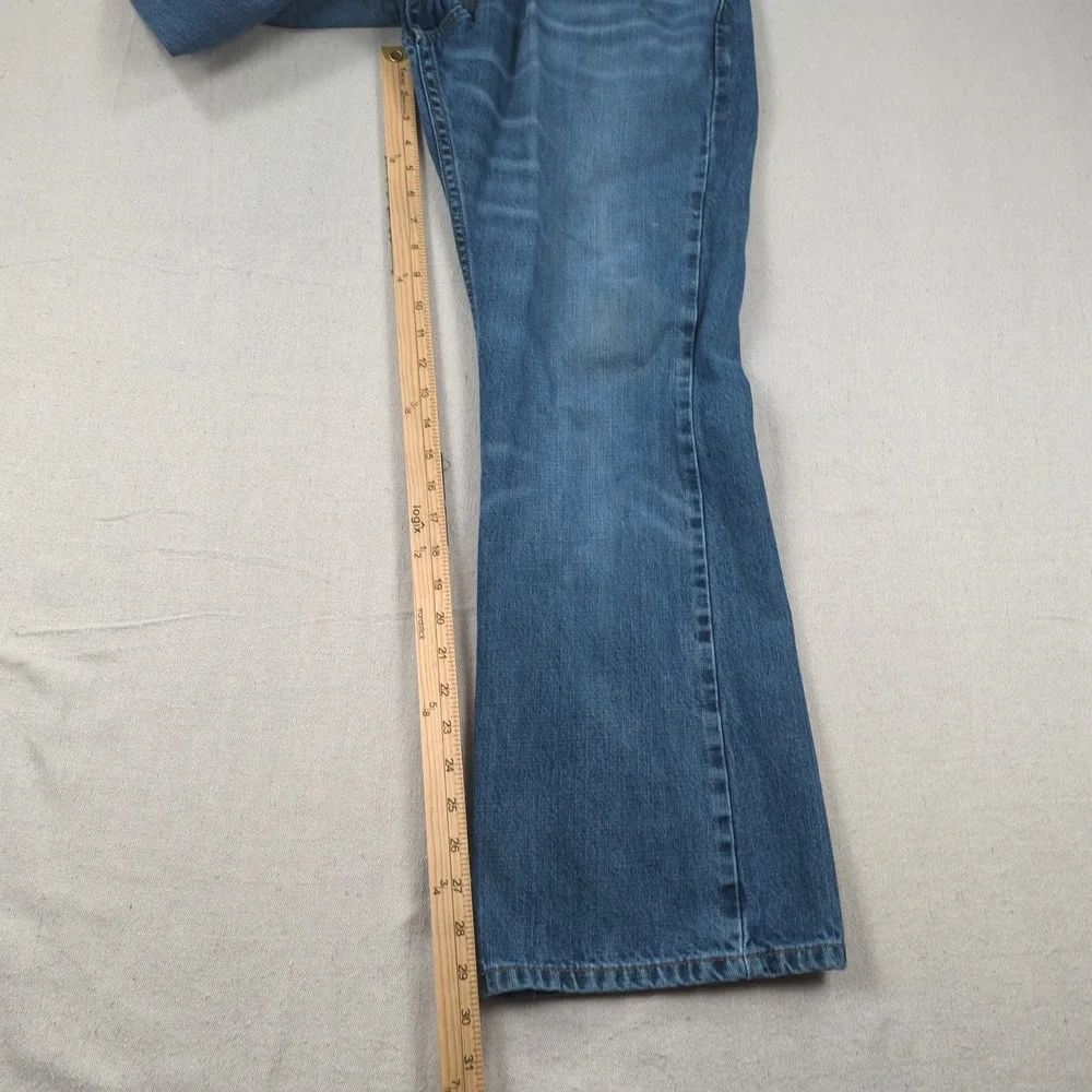 Levis Jeans Mens 36x30 Blue 527 Boot Cut Western Cowboy Distressed